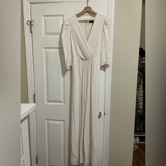 NWT BCBG White wide leg jumpsuit perfect for spring/fall/winter bridal shower - Picture 1 of 4